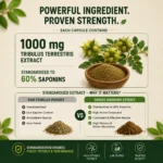 Gokshura | Tribulus Terrestris Extract 60% Saponins | 60 caps | 1000mg - Image 2