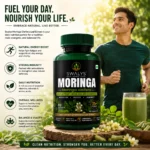Premium Moringa Leaf Extract 1000mg | Standardized to 10% Polyphenols | 60 Veg Capsules